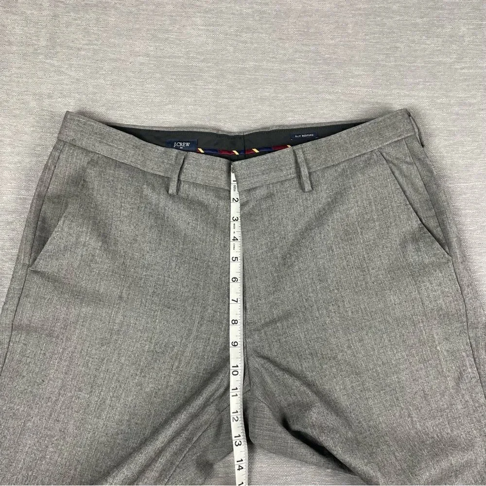 J Crew Slim Bedford Wool Gray Dress Pants Men’s Size 36x30